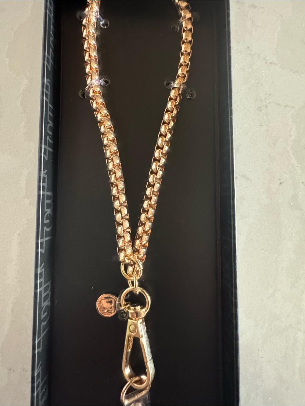 BCBG Link Chain Lanyard for cellphone with Clasp